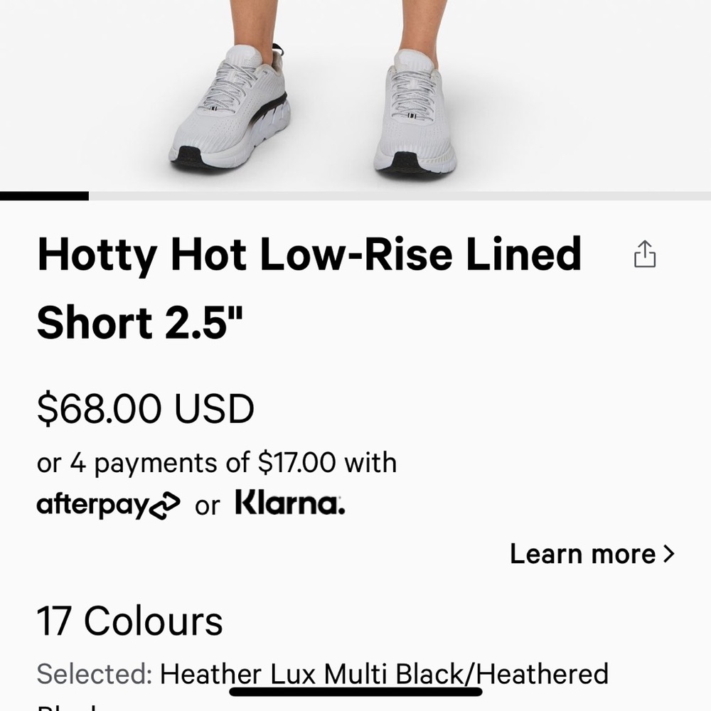 Lululemon hotty hot shorts